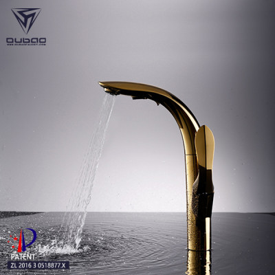 OUBAO Golden Kitchen Sink Tap for New Sanitary Wares