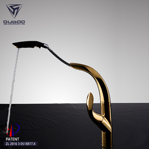 OUBAO Golden Kitchen Sink Tap for New Sanitary Wares