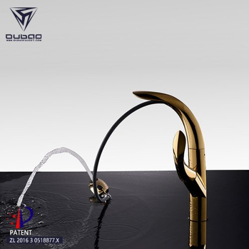 OUBAO Golden Kitchen Sink Tap for New Sanitary Wares