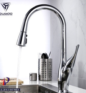 OUBAO Sanitary Wares Kitchen Faucet For Sink, One Handle,Pull Down