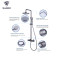 OUBAO Exposed Push button Bathroom Shower Faucet set with Temperature Control