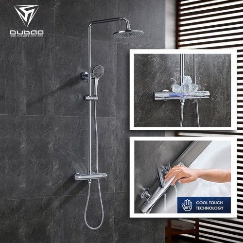 OUBAO Cool Touch Techology Thermostatic Bath Shower Faucet Set Wall