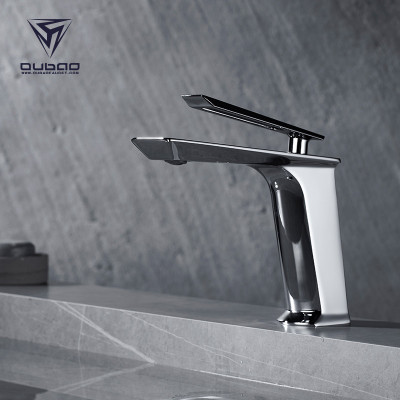 OUBAO China Faucets Brand Bathroom Basin Vessel Sink Mixers Taps Faucets Chrome Brass