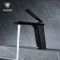 OUBAO Modern Design Bathroom Basin Mixer Taps Faucet Matte Black Single Hole Widespread