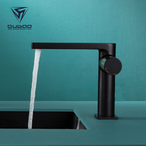 OUBAO Popular Design Bathroom Wash Basin Sink Mixer Tap Faucet Modern Style Gold And Black