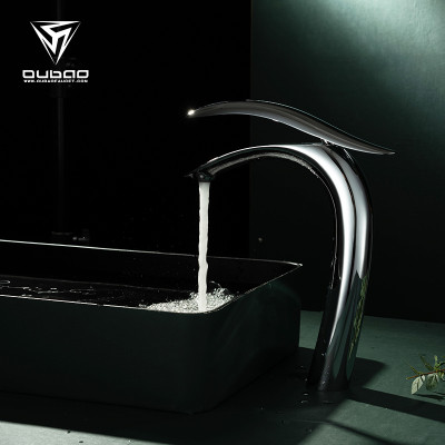 OUBAO Brass Basin Faucet Single Handle Bathroom Basin Sink Faucet