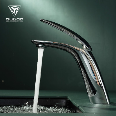 OUBAO Single Handle Copper Faucets | Wash Basin Sink Tap Faucet | Bathroom Vessel Sink Faucets