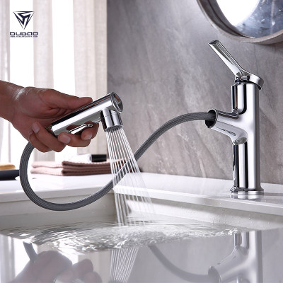 Pull Out Bathroom Faucet OB-9307 | Chrome