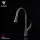 OUBAO Single Hole Kitchen Faucet Black Pull Down Gosseneck