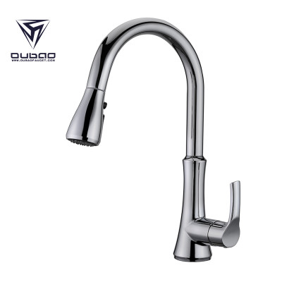 CUPC pull down sprayer kitchen sink faucets single level chrome pating