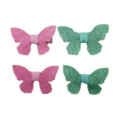 Glitter butterfly clips