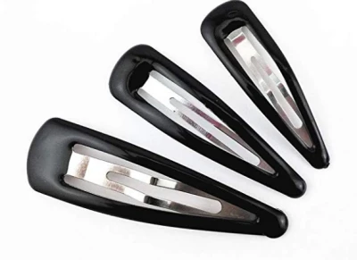Metal snap hair clip