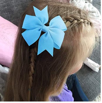 Metal snap hair clip with bow