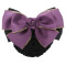 Metal snap hair clip with bow