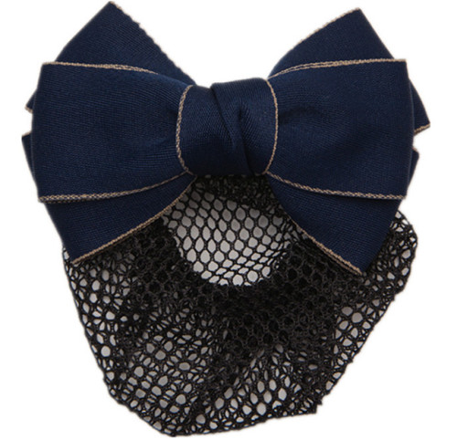 Metal snap hair clip with bow