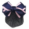 Metal snap hair clip with bow