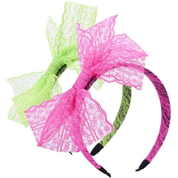 Lace headband with knotted bow