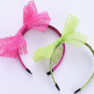 Lace headband with knotted bow
