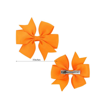 Metal snap hair clip with bow