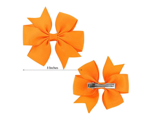 Metal snap hair clip with bow