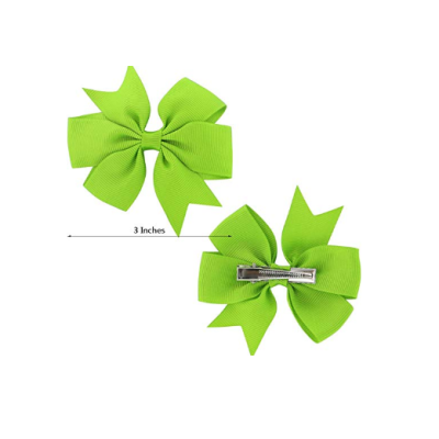 Metal snap hair clip with bow