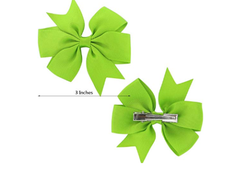 Metal snap hair clip with bow