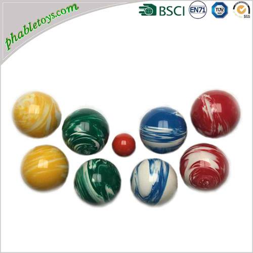 Outdoor 8 Pack Quality Colorful Resin Petanque Boules / Bocce Ball Games Set