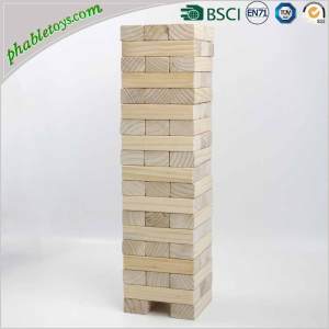 Giant Natural Pine Wooden Jenga Games / Wooden Blocks Stacking Games Set
