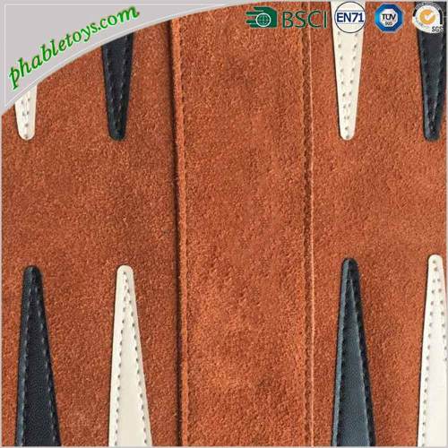 Classic Roll Up Suede Leather Reise Travel Backgammon Board Games Sets