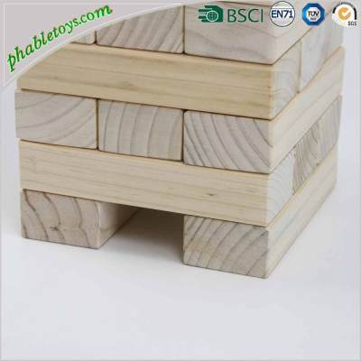 Classic Giant Natural Wooden Jenga Game / Wooden Block Stacking Games Set