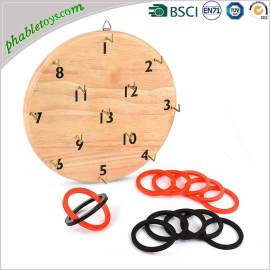 Classic Solid Wooden Wall Hook & Ring Toss Game Set For Outdoor Backyard Games