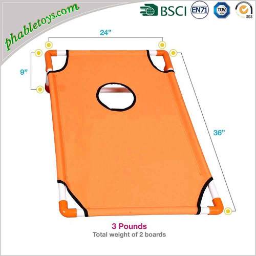 Lightweight Portable Aluminum Framed Cornhole Bean Bag Toss Game Board