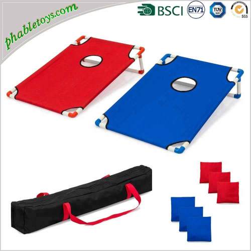 Lightweight Portable Aluminum Framed Cornhole Bean Bag Toss Game Board