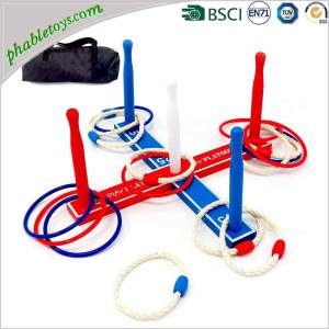Custom Solid Wooden Ring Toss Game Set For Kids & Adults