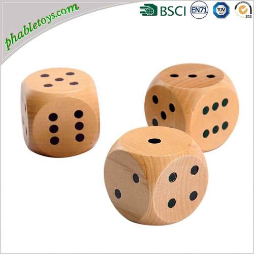 Phable 5 Pack Extra Large Giant Outdoor Pine Wooden Yard Lawn Dice Sets