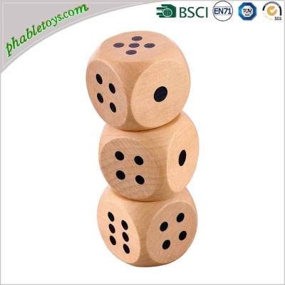 Phable 5 Pack Extra Large Giant Outdoor Pine Wooden Yard Lawn Dice Sets