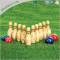 Wooden Yard Garden Lawn Throwing Bowling Games Set / Wooden Skittles Games