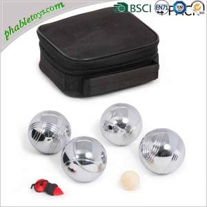 4/6/8 Pack Chrome-Plated Metal Steel Petanque Boules Set / Bocce Ball Games Set
