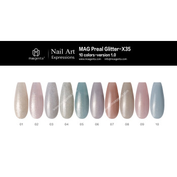 GLITTER GEL MAG Pearl Glitter-X35