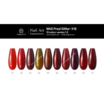 GLITTER GEL MAG Pearl Glitter-X18