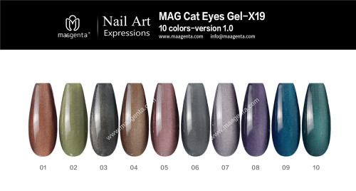 3D MAGIC CAT EYE gel nail polish for creative nail art MAG CAT EYE COLLECTION-X19