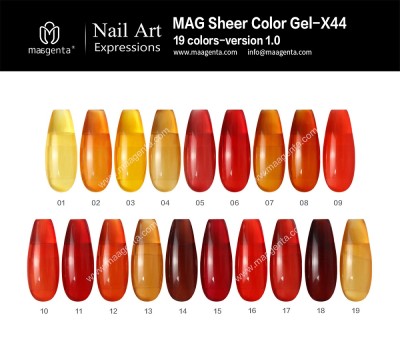 COLOUR GEL Amber Effect MAG Sheer Color Gel-X44