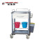 Hospital Use easy clean All plastic ABS Material Medical Record Cart for Nurse