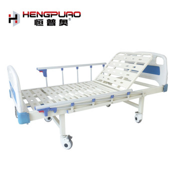 China patient one crank manual hospital bed with mattress