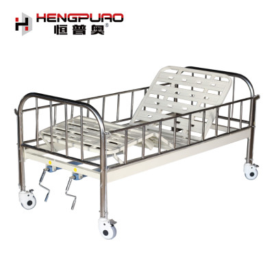 manufacturer two functions handicapped manual hospital bed with cheap price
