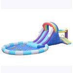 DD63102 Venta comercial gigante Tobogán de aire adulto Tobogán acuático inflable de PVC para niños con piscina