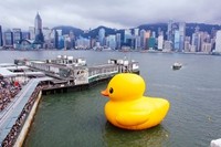 Big rubber yellow duck