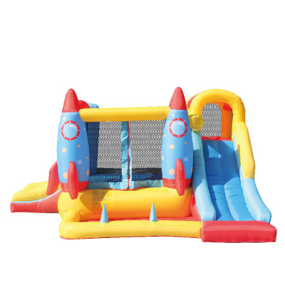 NT-62113  Inflatable Rocket Bounce Castle House Kids Party Bouncy House with Air Blower