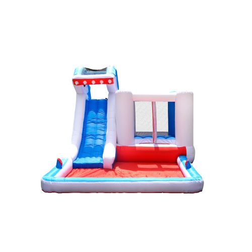 NT-63001B Inflatable Shark Bounce Slide House Jumper Water Slide Park Combo for Kids Outdoor Party