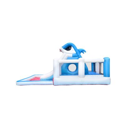NT-63019B Inflatable Shark Bounce Slide House Jumper Water Slide Park Combo for Kids Outdoor Party